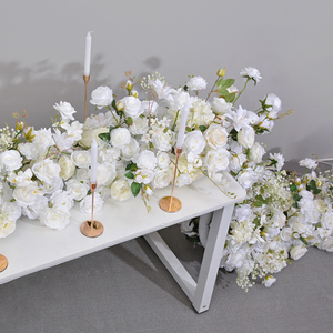 Centrotavola all'ingrosso <span class=keywords><strong>rose</strong></span> floreale fila Runner decorazione decorazione matrimonio natale Back School capodanno cinese - Product Image 1