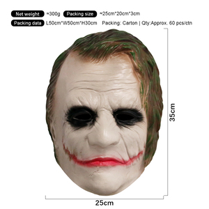 Máscara de Payaso Villano Inspirada en el Joker, Máscara de Látex para Disfraz de Halloween - Product Image 2