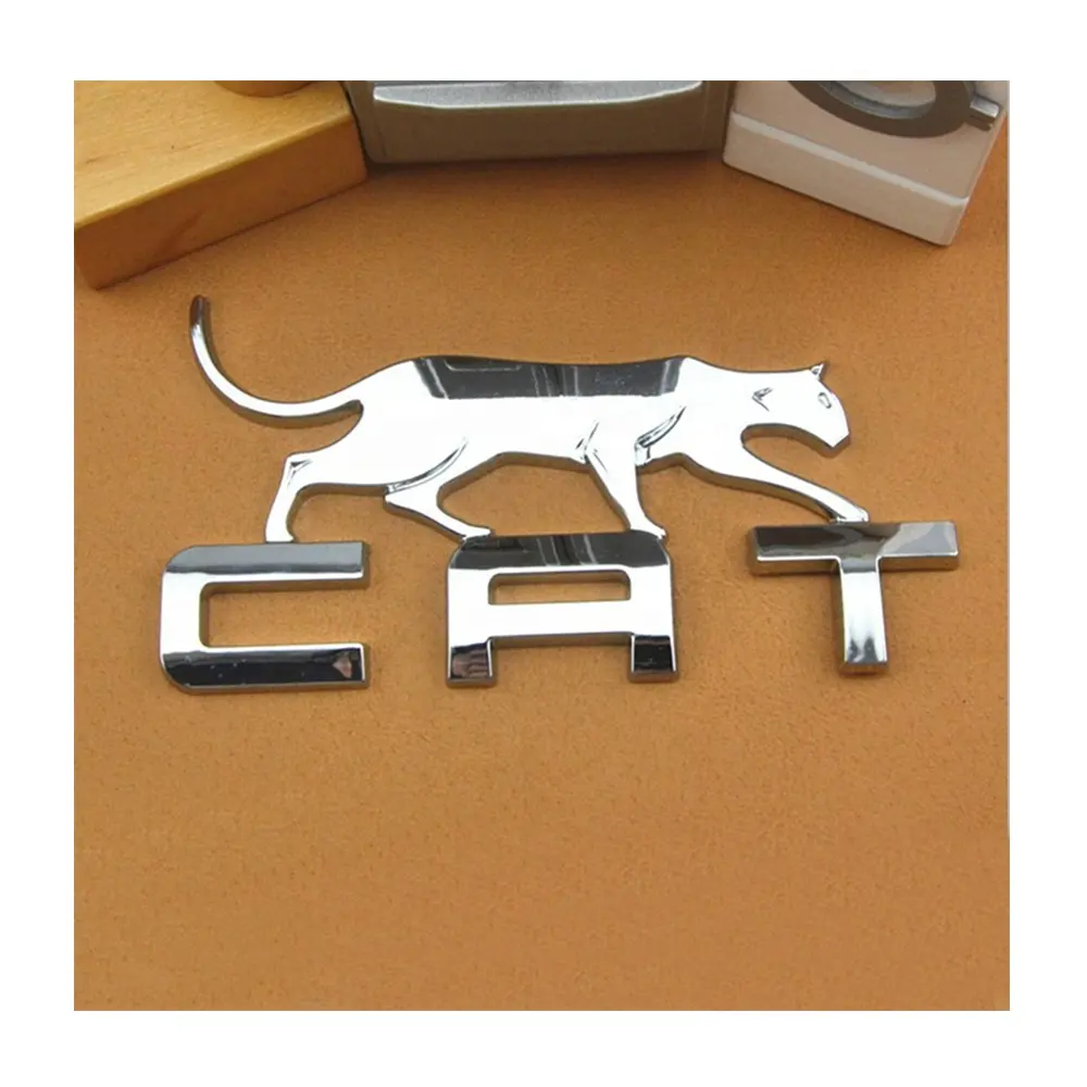 Custom Design Chrome Plated auto car logo nameplates flat letter matte OEM 3d emblem badge