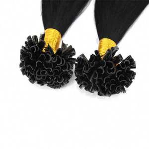 Vente Extension <span class=keywords><strong>de</strong></span> <span class=keywords><strong>cheveux</strong></span> <span class=keywords><strong>de</strong></span> couleur naturelle #1 20 Curly Remy Dark Brown Ombre Mattr Human Hair U Tip Hair - Product Image 2