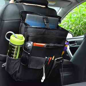 Sac de rangement pour siège avant de voiture le plus vendu avec sangle de suspension pour ordinateur portable, organisateur de voiture portable, sac à dos - Product Image 4