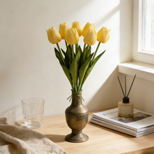 Bouquet di Tulipani in PU di Alta Qualità, Fiori Artificiali Multicolore in Stile Moderno, Vendita all'Ingrosso per Laurea e Festa della Mamma - Product Image 6