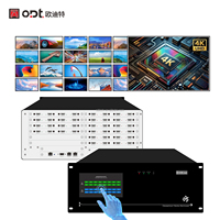 Conmutador de Matriz de Video 16x24 4K HD.MI Modular sin Interrupciones, con Pantalla Táctil Integrada de 7 Pulgadas para Sistema AV de Centro de Comando