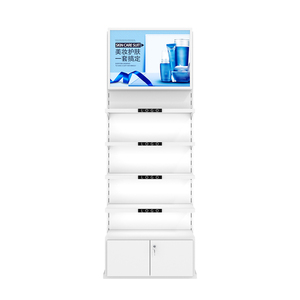 Exhibidores de Pared para Perfumería, de Metal y Madera Blanca con Melamina, con Iluminación, para Tiendas de Marcas de Moda - Product Image 3