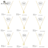 Collar con Colgante de Letra Inicial Mayúscula en Acero Inoxidable Chapado en Oro, Personalizado al por Mayor, para Mujer, Regalo para Uso Diario, Fiestas o Cumpleaños