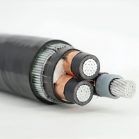 Câble d'alimentation moyenne tension 12/20 kV à conducteur en aluminium massif 240 mm² 1-3 conducteurs XLPE 3,6/6 kV SWA STA blindé gaine PVC Boqiang