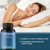 L-Théanine en vrac, 60 capsules, soutien de la santé cérébrale, amélioration de la mémoire, supplément cognitif, étiquette privée OEM