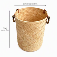 Panier à linge en bambou tressé à la main, moderne et écologique, respirant, multi-usages, pour le rangement des vêtements dans la chambre et la salle de bain, OEM