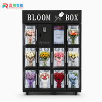 Distributeur automatique de fleurs avec écran tactile, options de paiement multiples, gestion basée sur le cloud