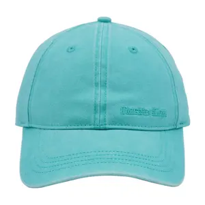 Unstructured 6-Panel Dad Cap With Flat Embroidery Logo Soft Cotton Twill Fabric Blue Color