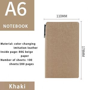 Libreta de Negocios A6 para Conferencias, Suministro Directo de Fábrica, Logotipo Personalizado, Imitación de Cuero, Libreta de Moda - Product Image 3