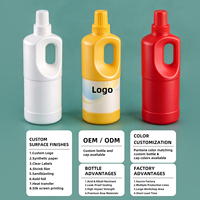 Bouteilles en plastique vides personnalisées de 1200 ml en PEHD, résistantes aux acides et aux alcalis, pour lessive, adoucissant et eau de Javel