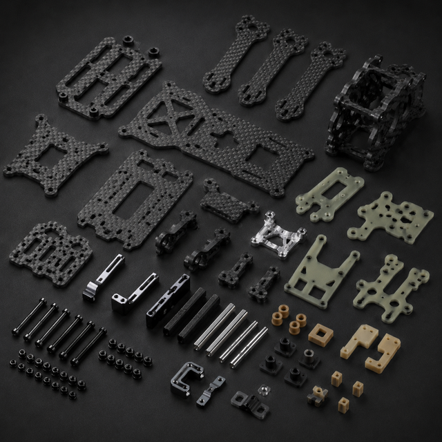 Factory Custom CNC Carbon Fiber G10 FPV Drone Frame Plate Robot Parts Aluminum Hardware