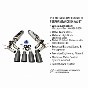 Vortex Premium-Tuner Selected Stainless Steel Side-Pipe For Mercedes-Benz W463A G550 2016+ Assembly - Product Image 1