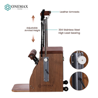 ONEMAX Chaise Wunda de Pilates en bois de noyer artisanal, réglable, portable, équipement de fitness professionnel pour le renforcement du tronc et le remodelage corporel