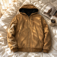Veste matelassée coupe-vent en toile épaisse 100 % polyester, personnalisée avec fermeture éclair, échantillon de marque ODM fourni