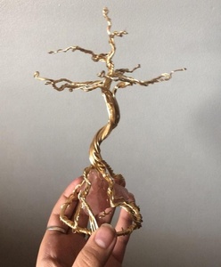 Life <b>Tree</b> Natural hand wrapped wire <b>tree</b> w rose quart chunk healing gemstone lucky and wealth - Product Image 2