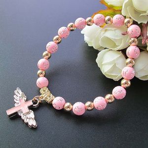 Perle religieux catholique, ailes d'angle, croix, Bracelets, chapelet, centre de table, Saint cœur de marie, mercedes, jésus, icônes, bijoux, 2023 - Product Image 3
