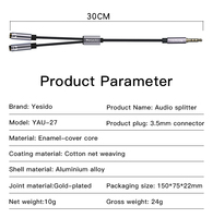 Cable Auxiliar de 1m 2m 3 Metros, Macho a Hembra, Cable Auxiliar para Auriculares, Cable de Audio Auxiliar de 3.5mm, Más Vendido