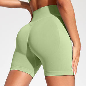 Pantalons de yoga sans couture à taille haute PASUXI pour femmes, effet lifting de la peau, contrôle du ventre, leggings de sport, shorts de sport froncés pour soulever les fesses - Product Image 6
