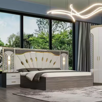 Ensembles de Chambre Complets en Bois Massif Taille Standard, Meubles de Chambre Modernes de Luxe avec Rangement et Hauteur Réglable pour Utilisation Hôtelière