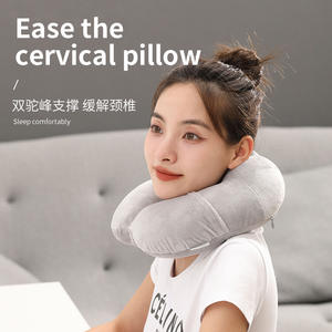 Almohada de Viaje Topertor en Forma de U, 28x26x14cm, Azul Marino, Lavable a Máquina, para Viajes, Oficina y Siestas - Product Image 2