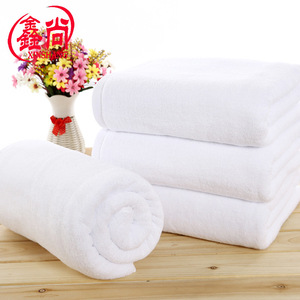 ผ้าเช็ดตัว XINSHANG ขนาด 90*180 ซม. ผ้าฝ้ายแท้ สำหรับโรงแรมและเกสต์เฮาส์ สีขาว - Product Image 2
