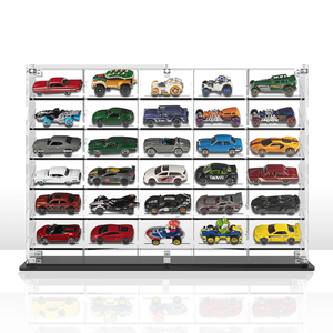 Vitrine en acrylique transparente pour voitures miniatures 1/64, murale, organiseur de voitures miniatures, compatible avec la collection <span class=keywords><strong>Hot</strong></span> <span class=keywords><strong>Wheels</strong></span>, <span class=keywords><strong>garage</strong></span> - Product Image 1
