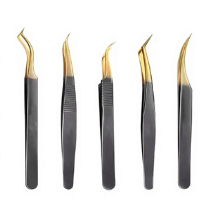 Wholesale Eyelash Extension Tweezers Kit Stainless Steel Lash Tools Private Label Custom Logo Professional Beauty Salon OEM Supp - Product Image 1