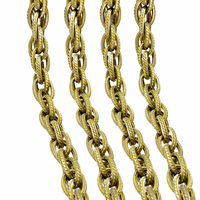 Chaîne à fermoir double croix en laiton massif à noyau plat, apprêts de bijoux, accessoires rétro pour colliers et bracelets, électroplaqué personnalisé