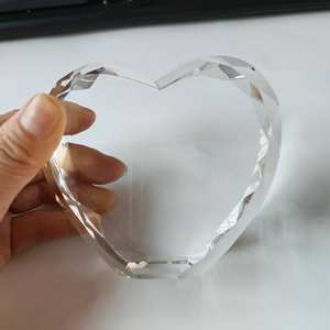 卸売 K9 クリスタルキューブ 2D/3D レーザー彫刻 クリスタルハート フォトフレーム 写真キューブ バレンタインデー 母の日ギフト - Product Image 5