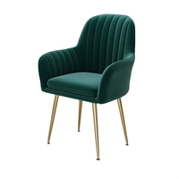 Chaise de salle à manger moderne design avec négociation légère, cadre en métal et dossier en bois massif, vente en gros en usine
