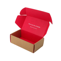 Maßgefertigte Umweltfreundliche Recycelte Laminierte Geprägte Geschenkboxen mit Roter Auskleidung für Abonnements und Versand