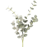 Ramas de Eucalipto Artificiales de PVC Impresas en 3D con Tacto Real, 3 Ramificaciones y 5 Puntas, 83 cm, para Decoración del Hogar y Suministros, Venta al Por Mayor