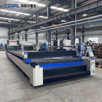CORAL CRL-12025AD Máquina de corte láser de fibra digital de pórtico de 6000W, cortadora de metal CNC industrial con riel de suelo para acero al carbono