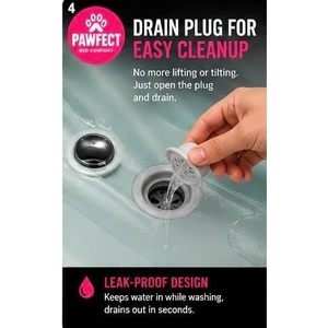 Station de lavage portable pour animaux de compagnie, baignoire pliable pour chiens, cadre en plastique vert sauge avec roues pour chiens et chats - Product Image 6