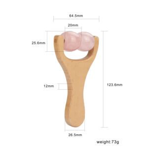 <span class=keywords><strong>Rouleau</strong></span> <span class=keywords><strong>de</strong></span> <span class=keywords><strong>jade</strong></span> en pierre naturelle Masseur facial Outil <span class=keywords><strong>de</strong></span> massage thérapeutique en bois avec cristal Outil <span class=keywords><strong>de</strong></span> massage du visage - Product Image 2
