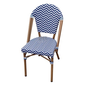 Muebles de exterior con aspecto de bambú, silla de comedor impermeable, tela reforzada, diseño duradero, silla de bistró francés - Product Image 3