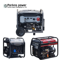 Générateur portable à moteur essence 2kW-10kW, monophasé/triphasé, réservoir de carburant 25L, en stock usine