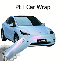 Vinilo Autoadhesivo para Carrocería de PVC de Alta Calidad, Resistente a los Arañazos y a los Rayos UV (cambio de color: Azul a Multicolor)