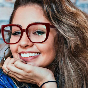 Specchio occhio di gatto Anti-blu luce quadrata cornici Logo personalizzato di alta qualità moda europa e gli stati uniti grande cornice delle donne - Product Image 2