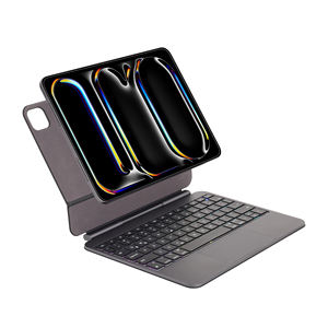 Funda de teclado mágico para <span class=keywords><strong>iPad</strong></span> <span class=keywords><strong>Pro</strong></span> 10,9/11/12,9 pulgadas <span class=keywords><strong>iPad</strong></span> Air 11(M2) Multi-Touchpad 7 colores retroiluminado aleación de aluminio - Product Image 1