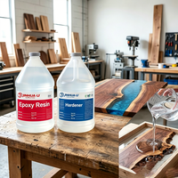 Résine époxy haute brillance durable 1:1, kit résistant aux UV et anti-jaunissement pour plans de bar et tables