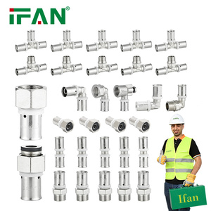Raccords de tuyauterie PEX IFAN à prix d'usine, connecteurs de tuyauterie PEX-AL, raccords à sertir en <span class=keywords><strong>laiton</strong></span> pour PEX - Product Image 1