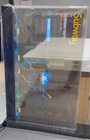 Écran OLED transparent interactif de 30 pouces, signalisation numérique, verre haute transparence, tactile capacitif 10 points, 43 % de transparence