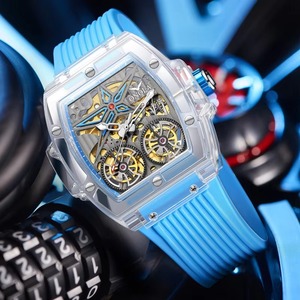 Montre mécanique automatique transparente de luxe pour homme Drioshipping, boîtier creux transparent, étanche, ON6828 - Product Image 3