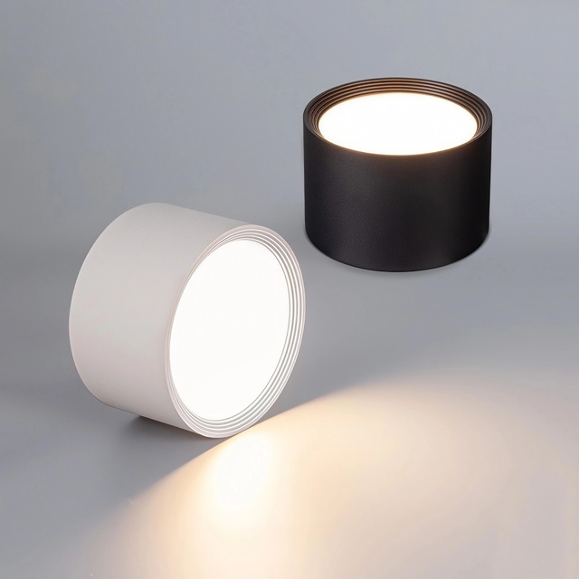 LED Surface Mounted Downlight, Die-Cast Aluminum, Multiple Sizes, Finished & SKD Kits Available
