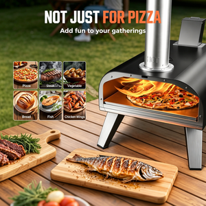 <span class=keywords><strong>Horno</strong></span> de Pizza Portátil Moderno para Exteriores, de Pellets de Madera, Capacidad de 12 Pulgadas, Acero Inoxidable, Ligero, para Campamentos y Fiestas en el Patio - Product Image 4