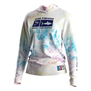 Camiseta de Pesca de Manga Larga con Capucha para Mujer, de Poliéster, de Secado Rápido, con Protección UV y Sublimación de Logotipo Personalizado - Product Image 1