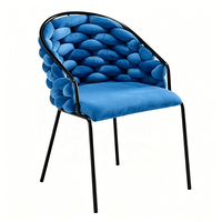 Fauteuils de salle à manger rembourrés en velours, faits à la main, pour la maison, l'appartement, l'hôtel, le café (vente en gros)
